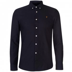 Image of Farah Vintage Oxford Long Sleeve Shirt - Navy
