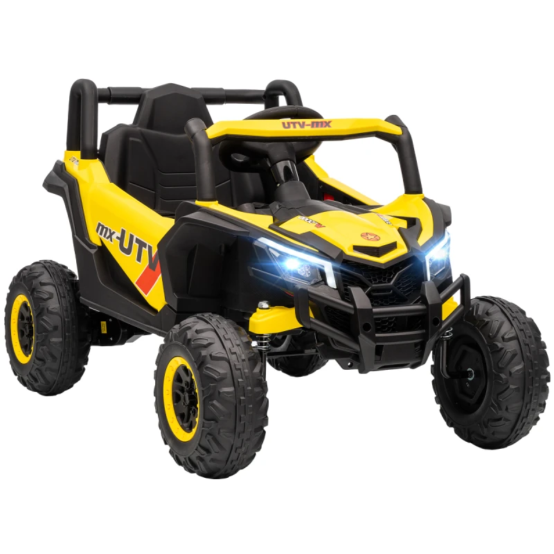 Image of AIYAPLAY Kids Electric Car with Remote Control for Kids 3-5 Years, Yellow, Yellow 370-403V70YL