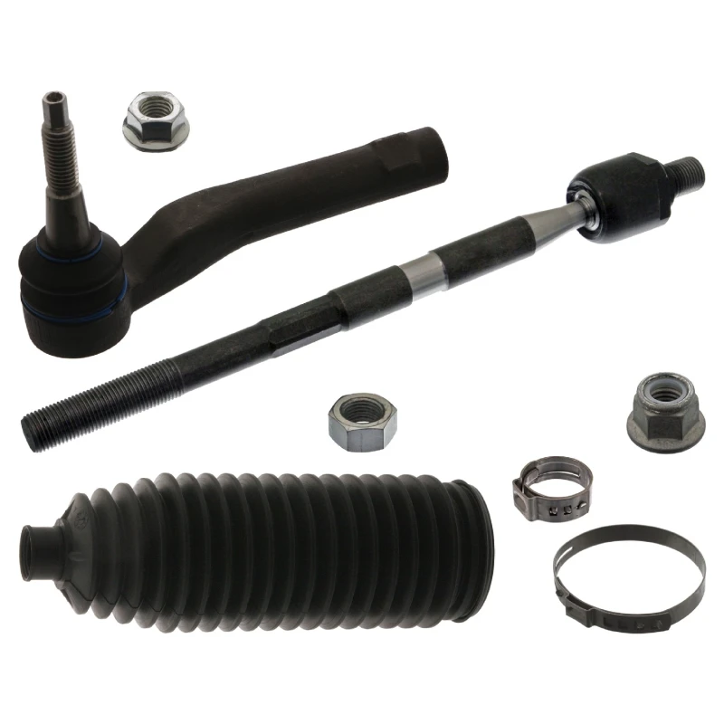 Image of FEBI BILSTEIN 44339 Tie Rod Front Axle Left, with nuts, with bellow Rod Assembly (284)