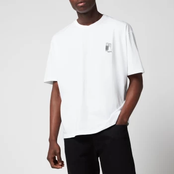 Image of Ted Baker Mens Redec Graphic Logo T-Shirt - White - 3/M