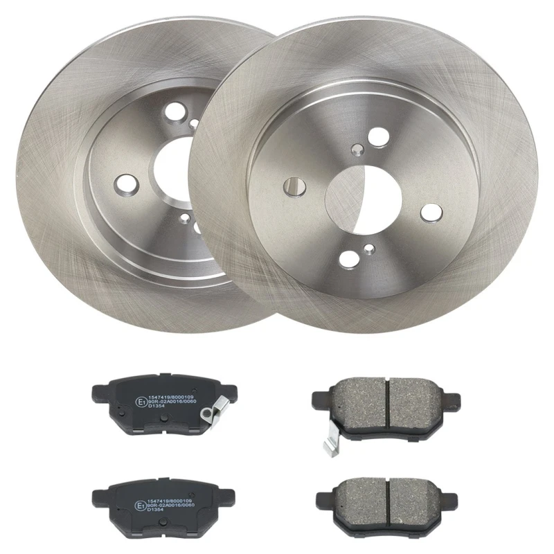 Image of RIDEX 3405B3310 Brake disc and pads set Rear Axle, Brake Disc Type: Solid, with acoustic wear warning Brake Set,disc brakes (3405)