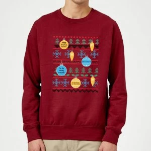 Image of Friends Baubles Sweatshirt - Burgundy - L