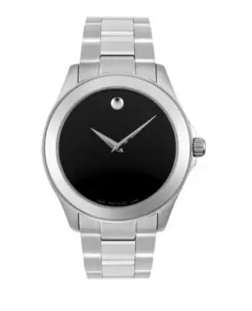 Movado Junior Sport Black Dial Steel Mens Watch 605746 605746