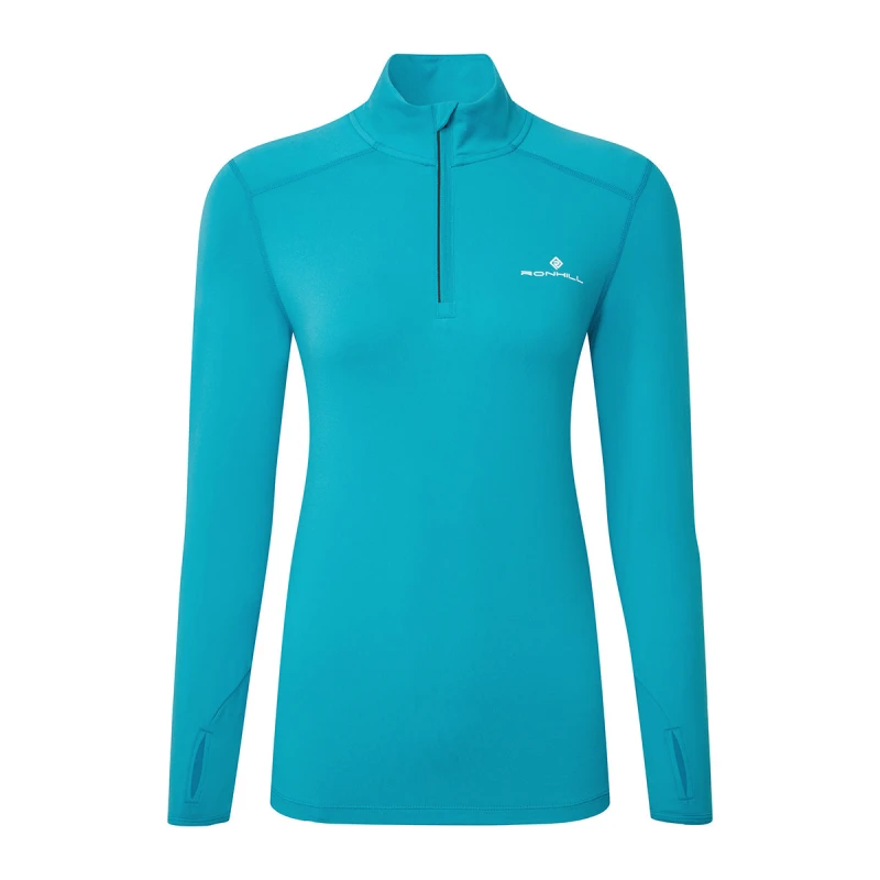 Image of Ronhill Ronhill Core Thermal 1/2 Zip Womens Azure/bright White - Blue / 14