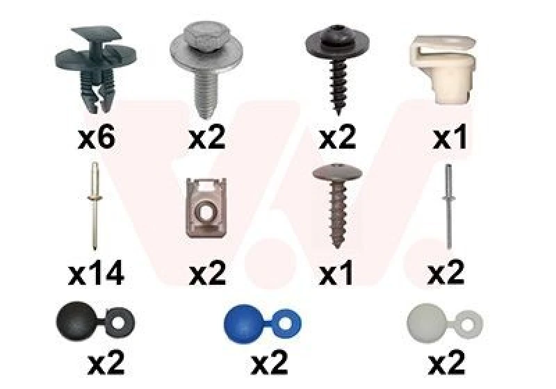 Image of VAN WEZEL Mounting Kit, bumper VAN WEZEL 0905794