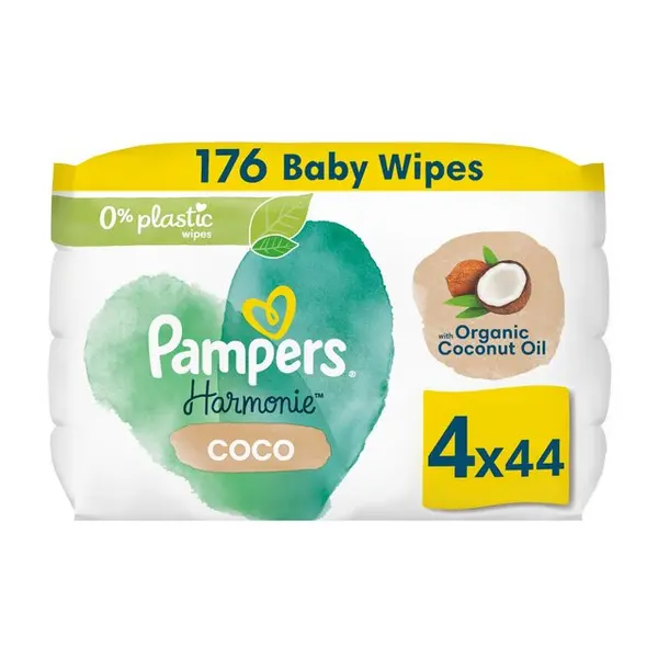 image of Pampers Harmonie Coco 4x44 Baby Wipes