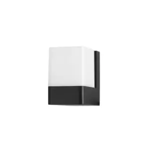Image of Opalo LED Outdoor Modern Wall Lamp Black, Opal, Warm-White 3000K, IP44