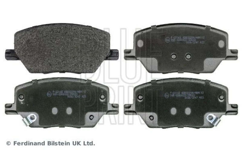 Image of Blue PRINT Brake pad set Blue PRINT ADA104278