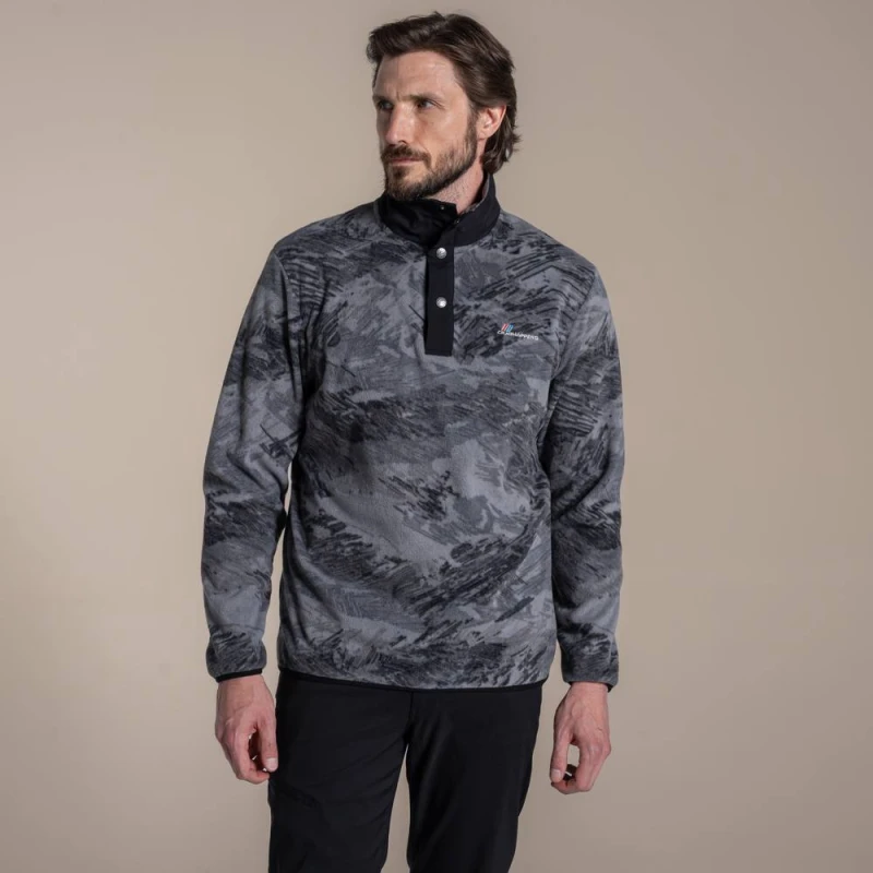 Image of Craghoppers Mens Dewlish Overhead Insulating Active Overhead Fleece in Grey Size: Medium Grey Male M