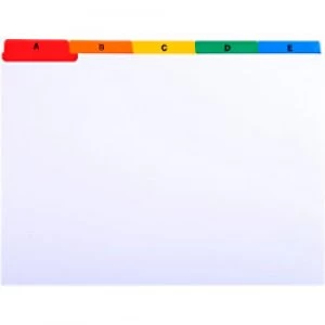 Image of Exacompta Alphabetical Index Cards 13998E 160x210mm A5 25 Parts (A-Z) Pack of 10