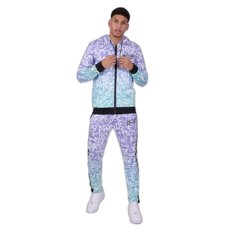 Image of Project X Paris Gradient graffiti joggers Project X Paris Violet Male S