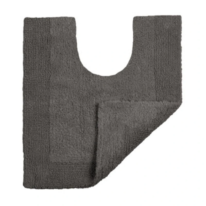 Image of Allure Bath Fashions Elegance Reversible Heavyweight Pedestal Mat - Charcoal Grey