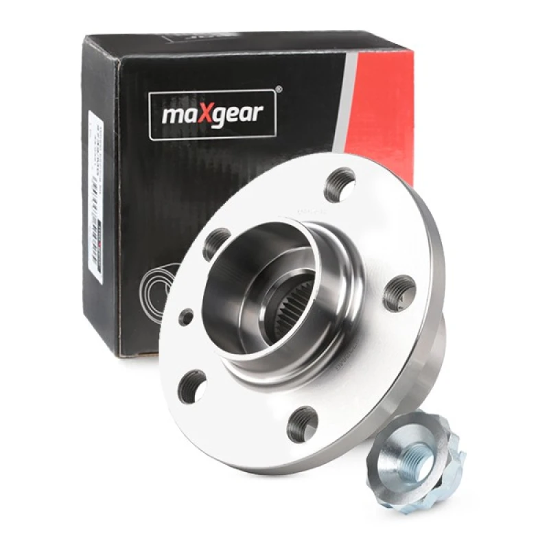 Image of MAXGEAR 33-0381 Wheel bearing kit Front Axle, with integrated ABS sensor Wheel Bearing Kit (654)