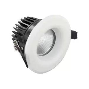 image of Integral Luxfire Fire Rated Downlight 70mm Cutout IP65 850LM 12W 3000K 55 Beam Dimmable 71LM/W White