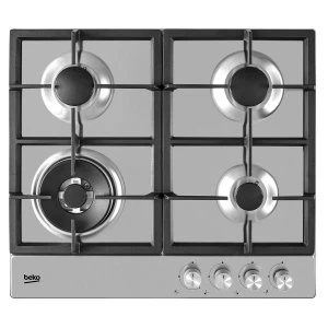 Image of Beko HIAW64225SX 4 Burner Gas Hob