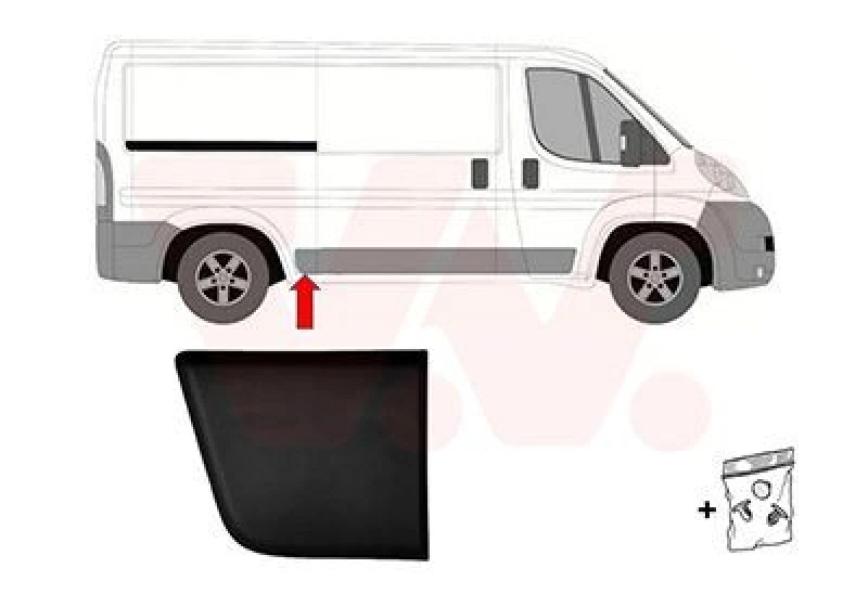 Image of VAN WEZEL Trim / Protective Strip, sidewall VAN WEZEL 1652418