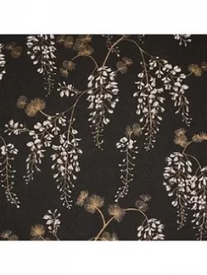 Image of Arthouse Wisteria Floral Black/Gold Wallpaper