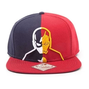 Image of Marvel Comics - Captain America vs. Iron Man Silhouette Unisex One Size Cap - Blue/Red