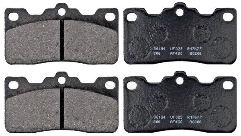 Image of A.B.S. 36184 Brake pad set without integrated wear sensor Brake Pad Set,disc brake (402)
