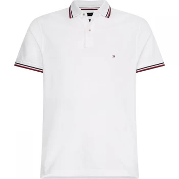 image of Tommy Hilfiger Core Tommy Tipped Slim Polo - White