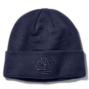 Image of Timberland Newington Embroidered Beanie For Men In Navy, Size ONE