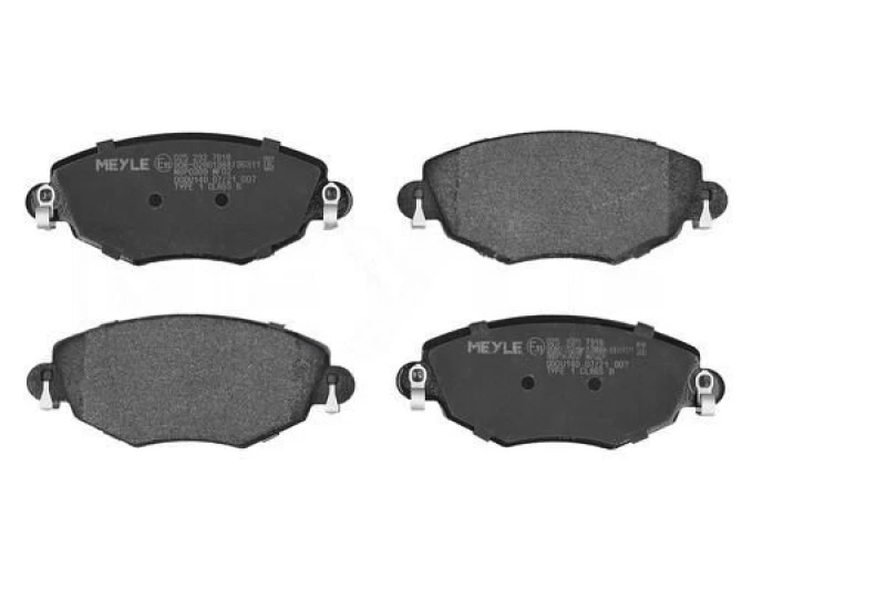 Image of MEYLE 025 232 7918 Brake pad set Front Axle, not prepared for wear warning indicator, Original Quality, with anti-squeak plate Brake Pad Set,disc bra
