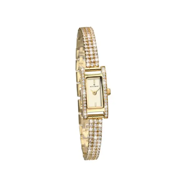 image of Accurist 8066.01 Gold Plated Crystal Bracelet Watch - W72136