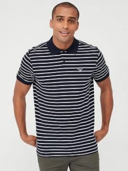 image of Barbour Striped Polo - Navy