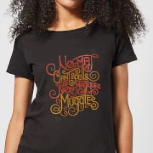 Image of Fantastic Beasts No-Maj Womens T-Shirt - Black