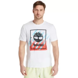 Image of Timberland Logo T-Shirt For Men In White, Size L