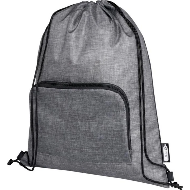 Image of Bullet Mens Ash Foldable Drawstring Bag in Grey Grey Male