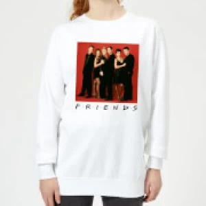 Image of Friends Character Pose Womens Sweatshirt - White - 3XL