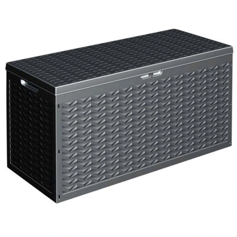 Image of 320L Large Outdoor Cargo Garden Storage Box Plastic Container Lid