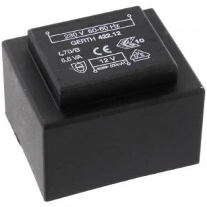 Image of PCB mount transformer 1 x 230 V 1 x 6 V AC 5.60 VA 933 mA