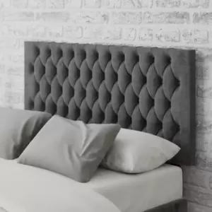 image of Monroe Firenze Velour Headboard Charcoal