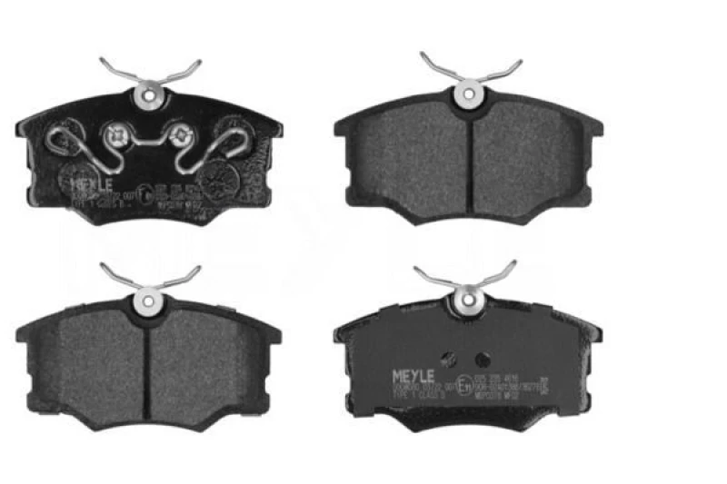Image of MEYLE 025 235 4616 Brake pad set Front Axle, prepared for wear warning indicator, Original Quality, with anti-squeak plate Brake Pad Set,disc brake (