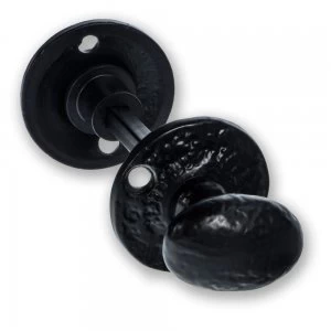 image of LocksOnline Black Antique Bathroom Turn and Release Set