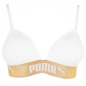 Puma Triangle Padded Bralette - White