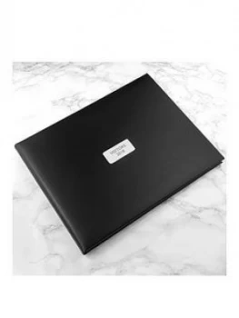 Image of Personalised Black Leather Visitors Book