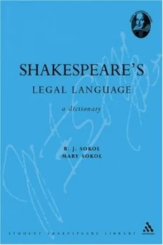 Image of Shakespeares Legal Language by B. J Sokol and Mary Sokol Book