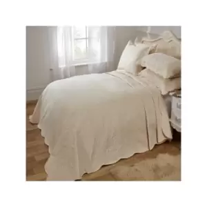 Image of Vivente Home Athena Jacquard Quilted Bedspread Set, Cream, Single