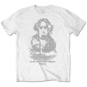 John Lennon - Peace Unisex XX-Large T-Shirt - White