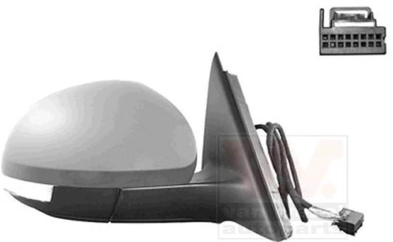 Image of VAN WEZEL Wing mirror VAN WEZEL 7606818