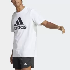 Image of Essentials Jersey Cotton T-Shirt with Large Logo Print
