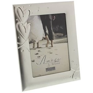 image of 5" x 7" - Amore By Juliana Silverplated Photo Frame