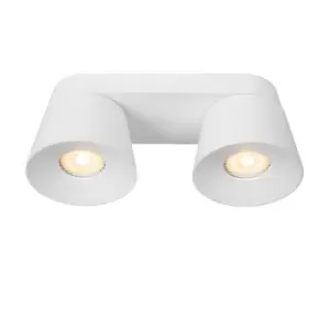 Image of Trigono Modern Twin Ceiling Spotlight - 2xGU10 - White