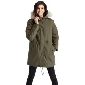 image of Timberland Mount Kelsey Fleece-lined Parka For Her In Green Green, Size L