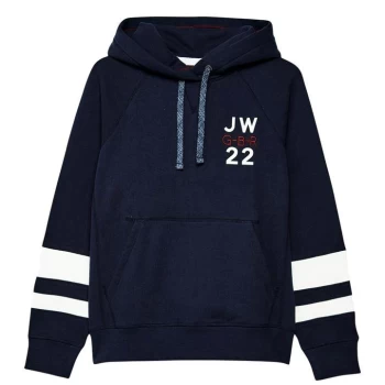 image of Jack Wills Hazelmere Back Graphic Logo Hoodie - Navy