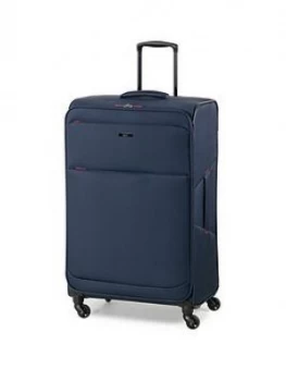 Image of Rock Luggage Ever-Lite Large 4 Wheel Navy Suitcase