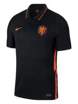 Image of Nike Mens Holland 2020 Away Short Sleeved Stadium Shirt, Black, Size S, Men